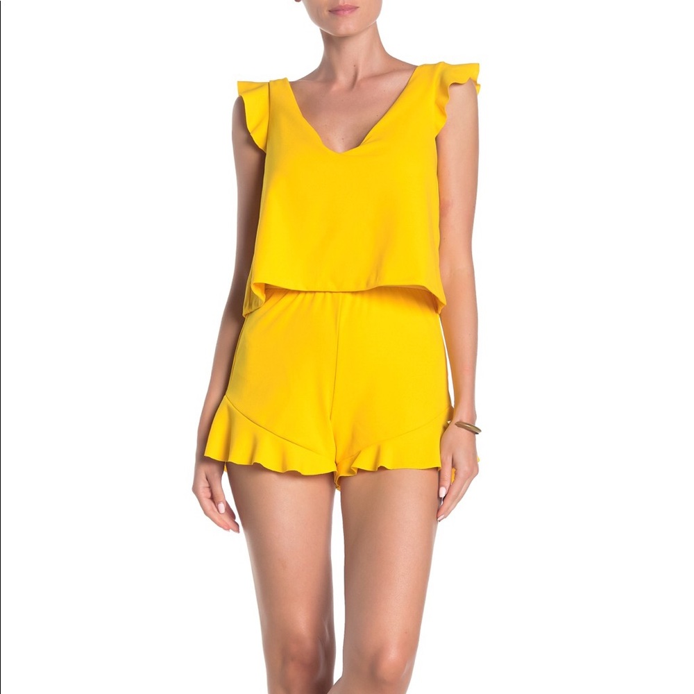 Yellow Ruffle Romper